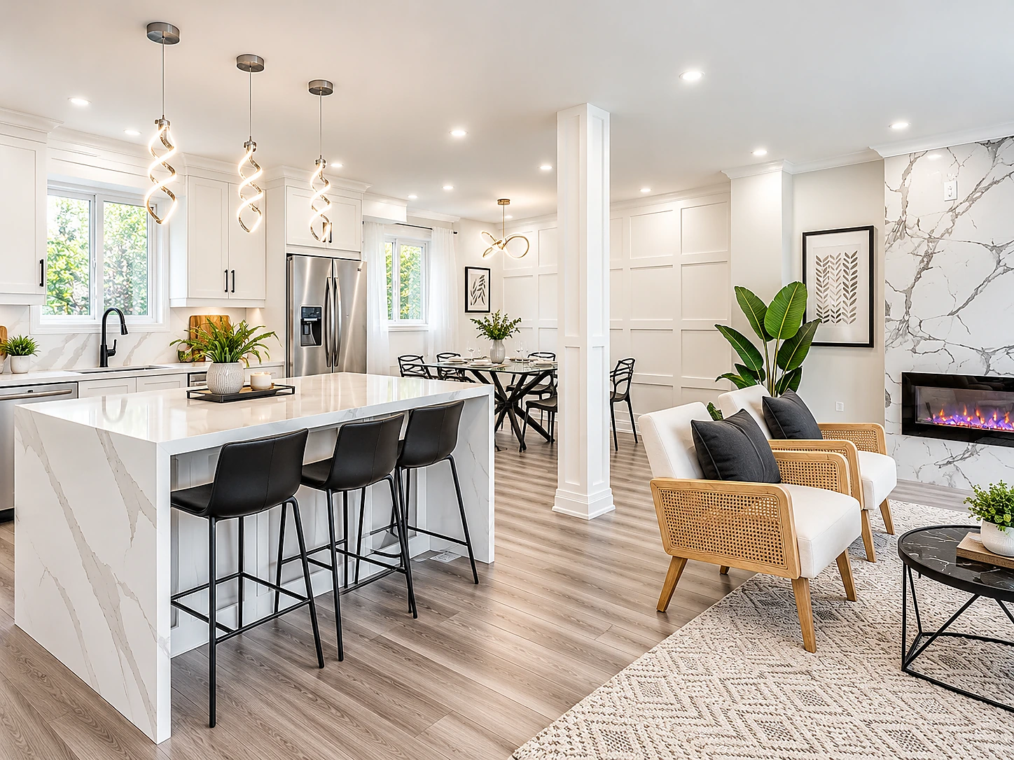 Open-plan Queen Kitchens design visualization